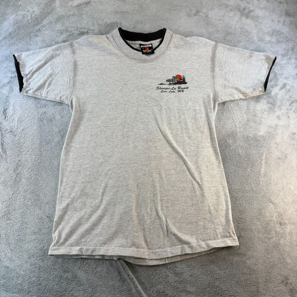 Vintage Signal Sport T-Shirt Men’s Medium Gray Resort Graphic Made USA